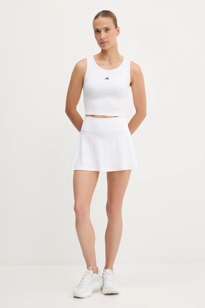 Спортивная юбка adidas Performance TENNIS CLUB цвет белый mini расклешённая JN1969