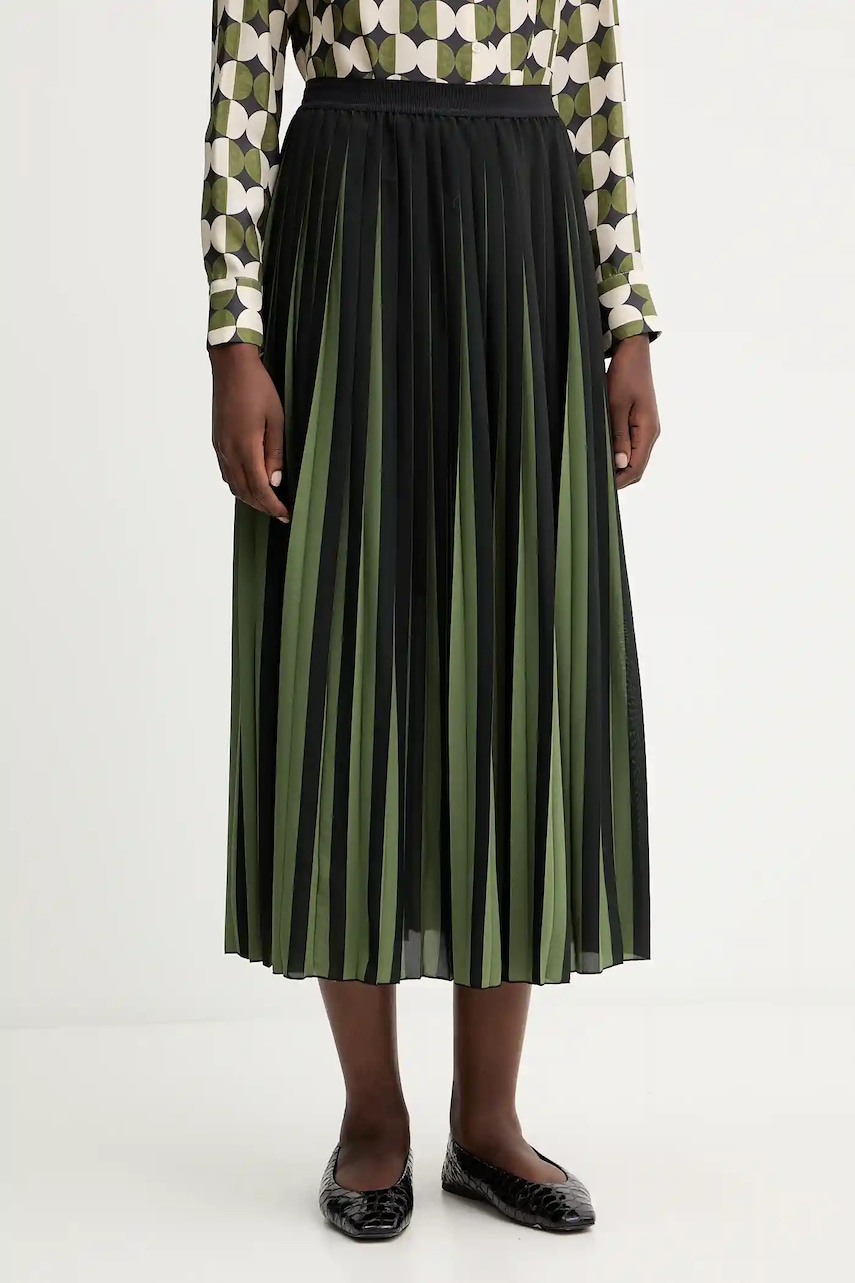 Weekend Max Mara fustă BORA culoarea verde, maxi, evazați, 2525106082600