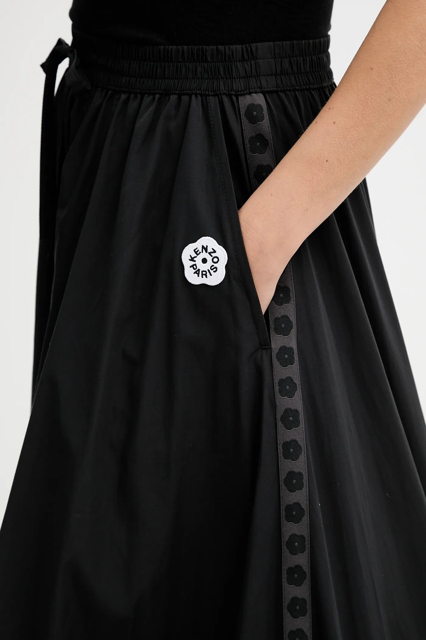 Φούστα Kenzo χρώμα: μαύρο, FF62JU3169FI φωτογραφία