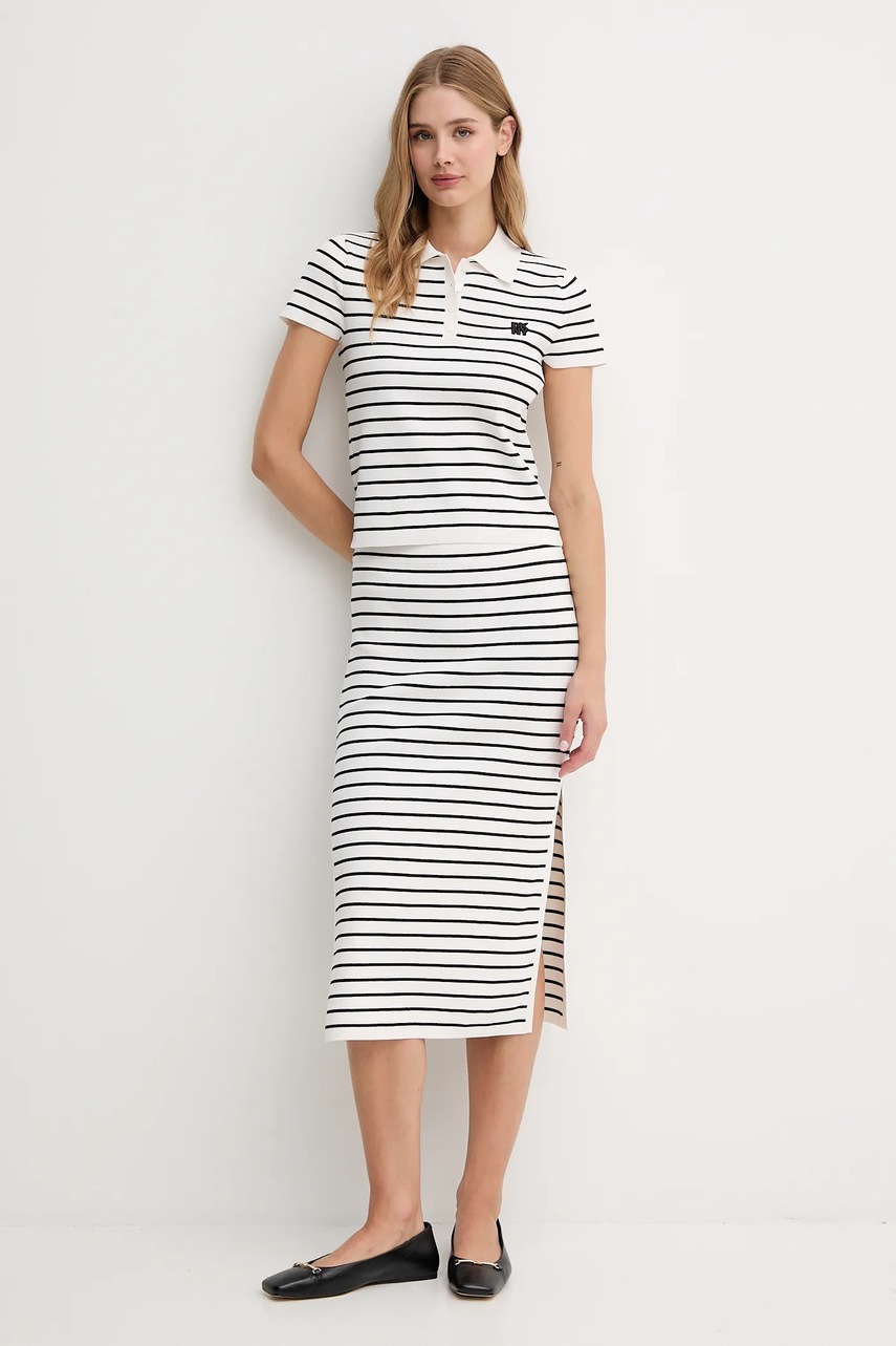 Юбка Dkny цвет белый midi карандаш DJ5R0729