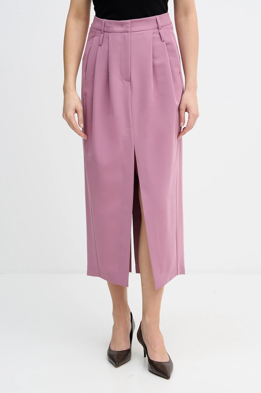 Sisley fustă culoarea roz, maxi, creion, 4KVXL002W