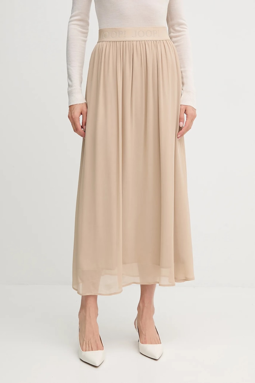 Joop! fustă culoarea bej, maxi, evazati, 30047649 Joop! fustă culoarea bej, maxi, evazati, 30047649