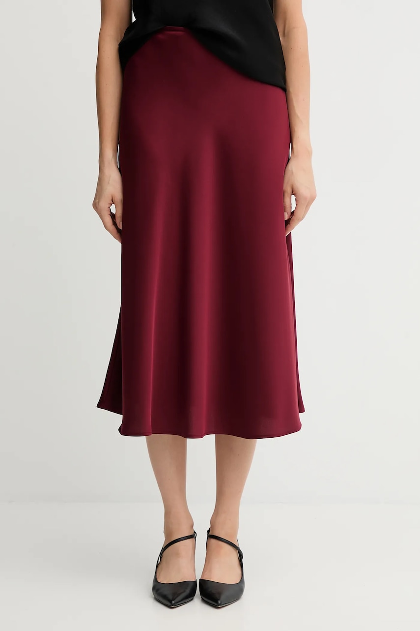 Joop! fustă culoarea bordo, midi, evazați, 30048660 Joop! fustă culoarea bordo, midi, evazați, 30048660