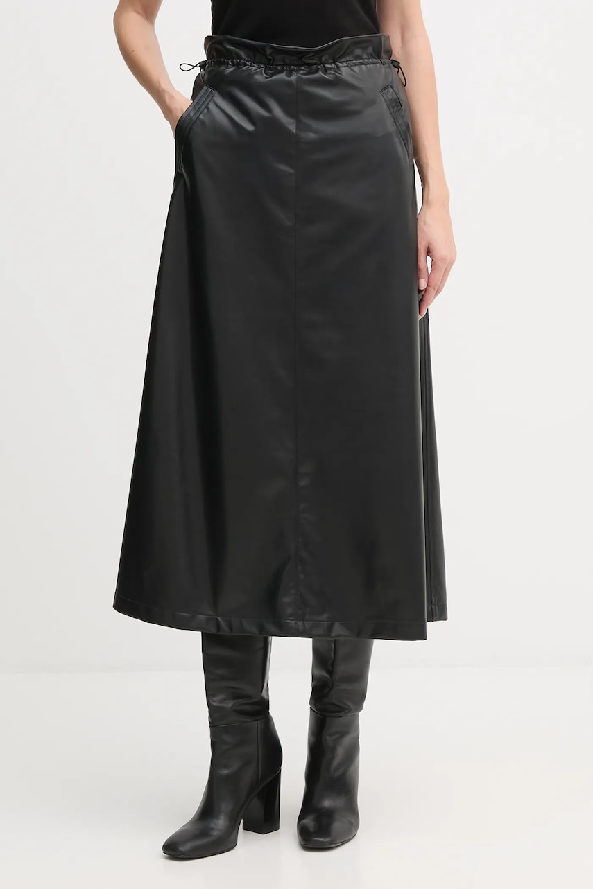 Colmar fustă culoarea negru, maxi, evazați, 8109.9XI