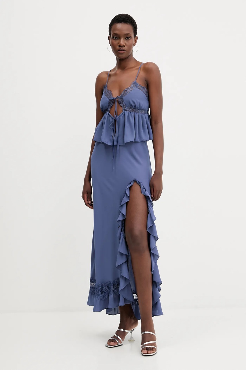 Φούστα Bardot χρώμα: μπλε, 60033SB φωτογραφία