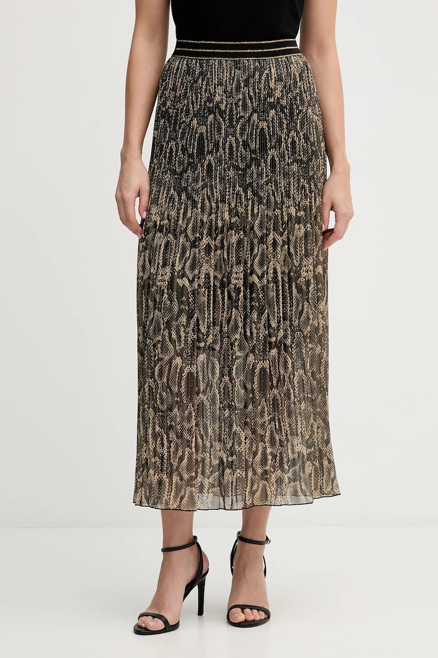 Marc Aurel fustă culoarea verde, maxi, evazați, 2200-1013-93490