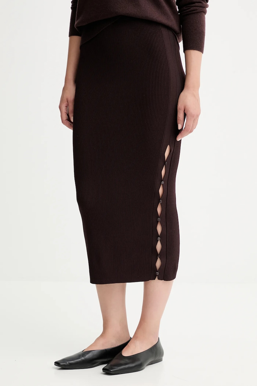 Sessun fusta culoarea maro, 25106008