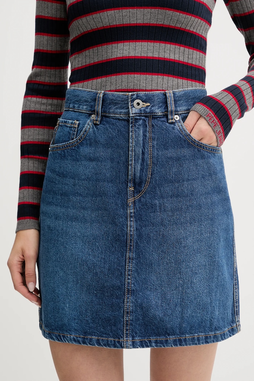 Pepe Jeans fustă jeans mini, drept, PL9011244A2