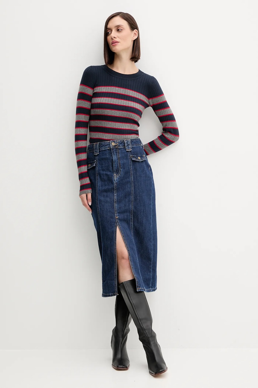 Джинсовая юбка Pepe Jeans maxi прямая PL9011869 Джинсовая юбка Pepe Jeans maxi прямая PL9011869