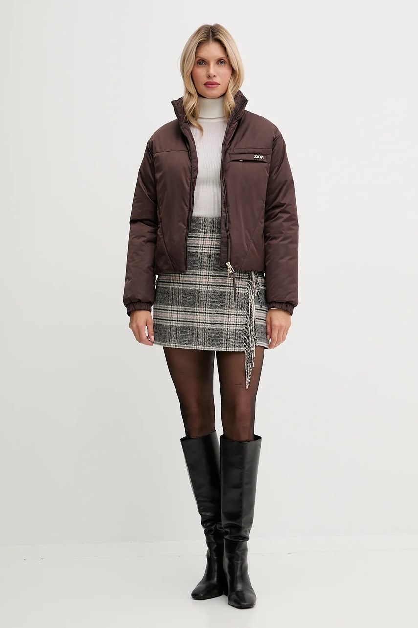 Юбка с примесью шерсти Pepe Jeans цвет серый mini расклешённая PL9011872