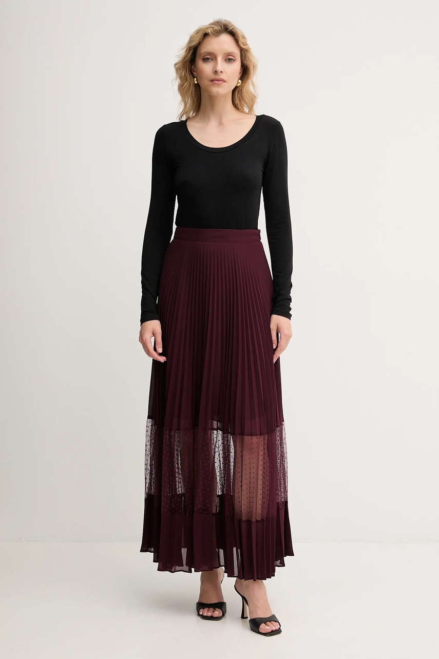 Юбка Twinset цвет фиолетовый maxi расклешённая 252TP2642