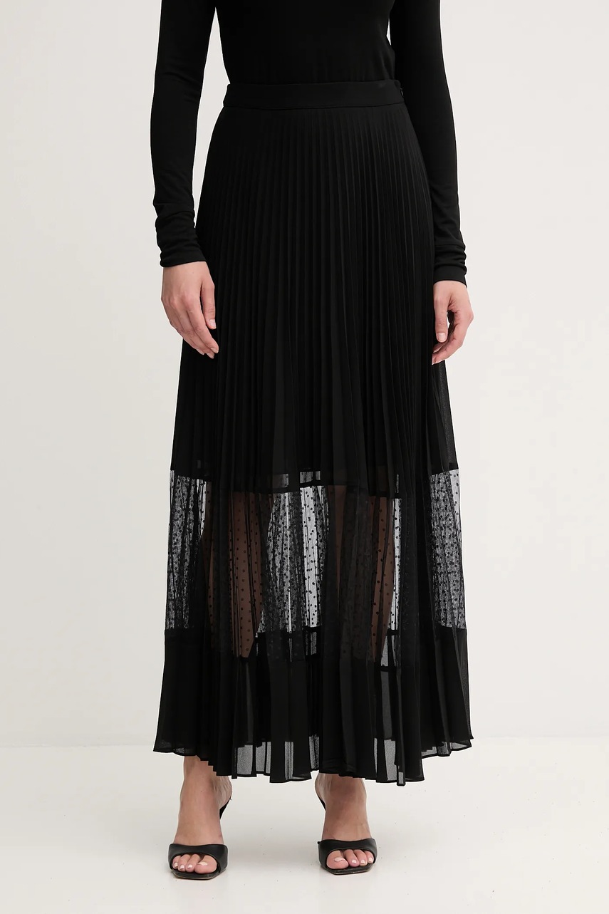 Levně Sukně Twinset černá barva, maxi, áčková, 252TP2642