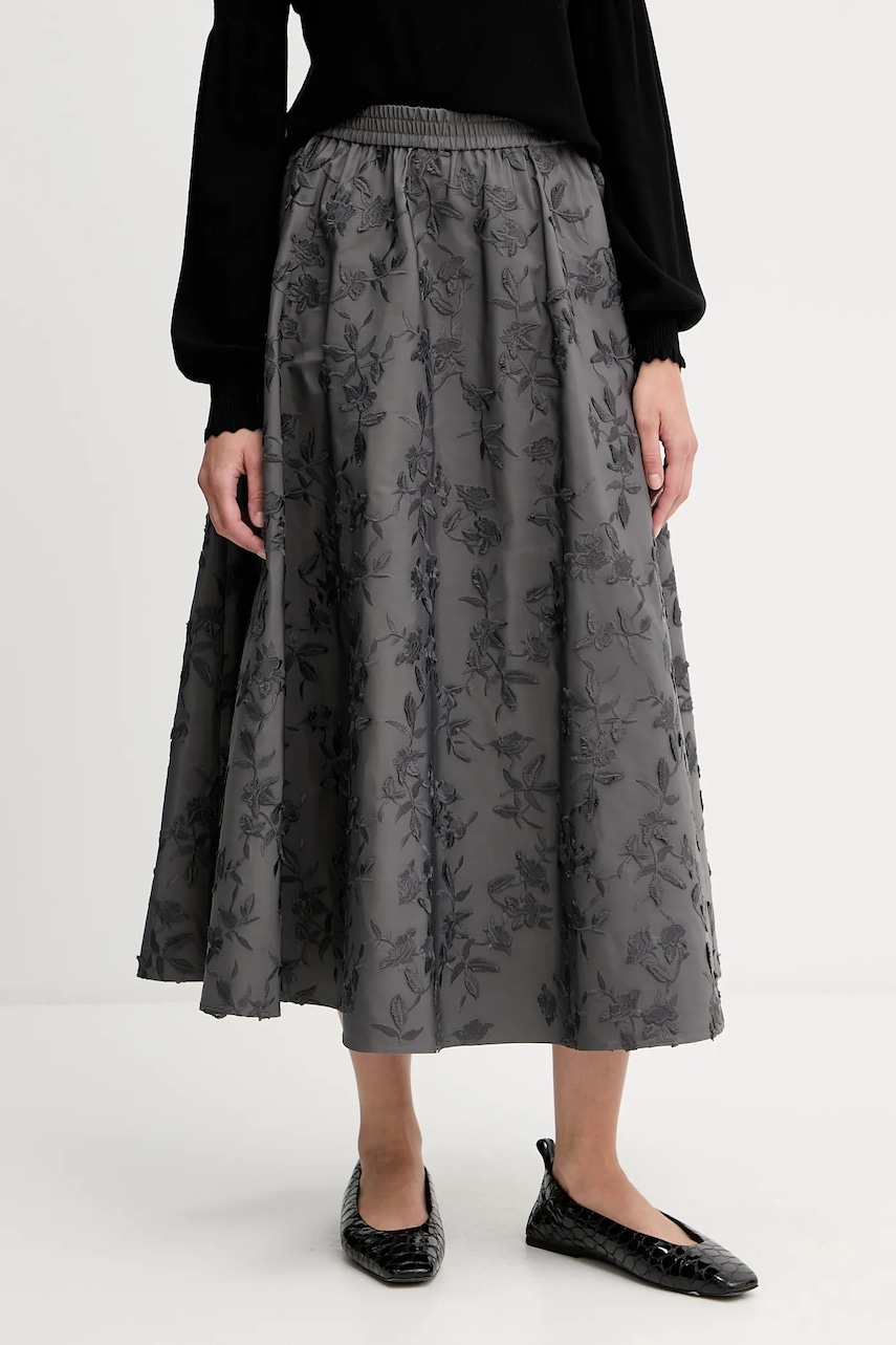 MAX&Co. fustă culoarea gri, maxi, evazați, 2526106041200