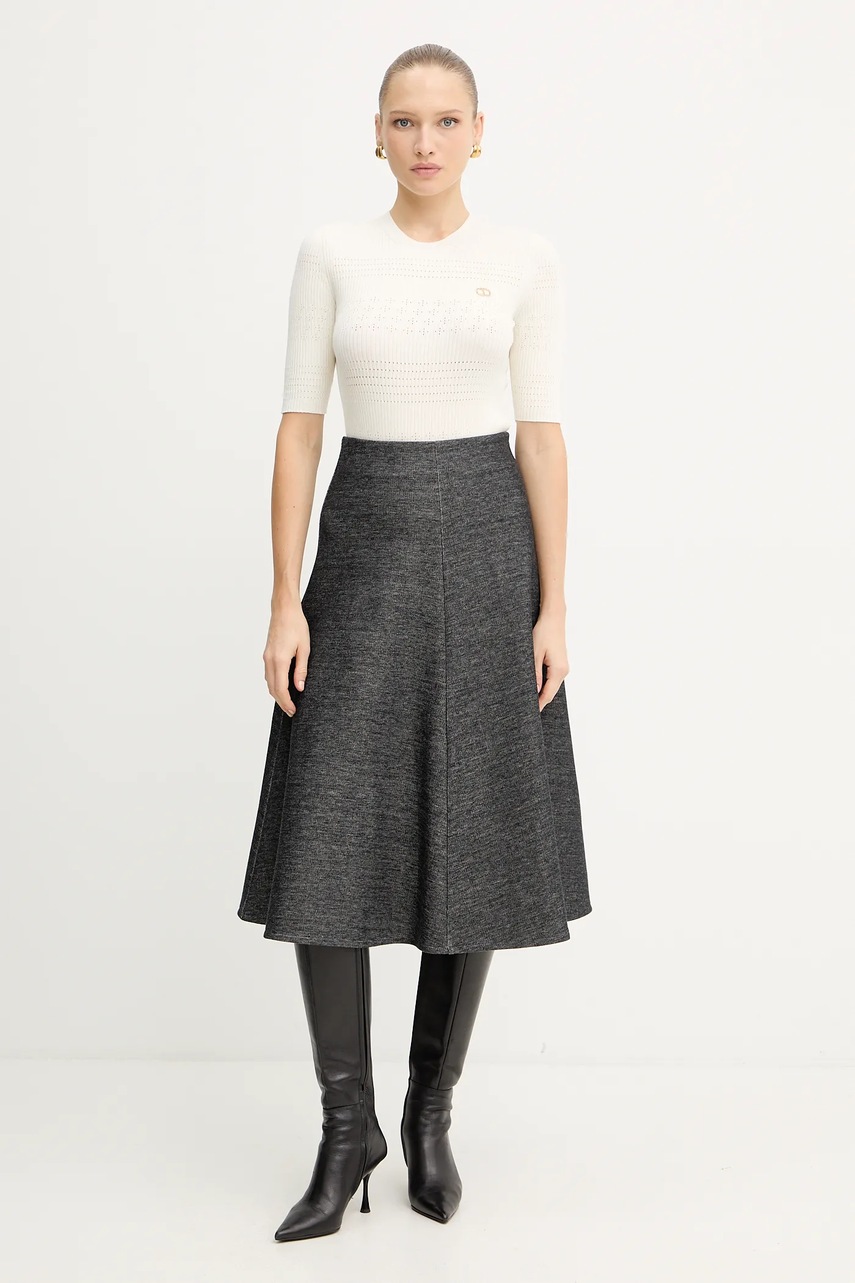Юбка MAX&Co. цвет серый midi расклешённая 2526776013200