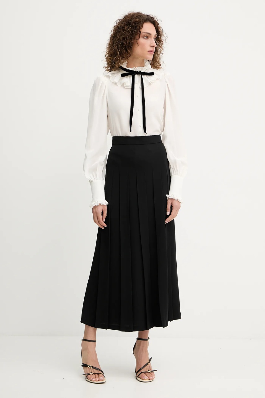 Юбка Luisa Spagnoli цвет чёрный maxi расклешённая 542235