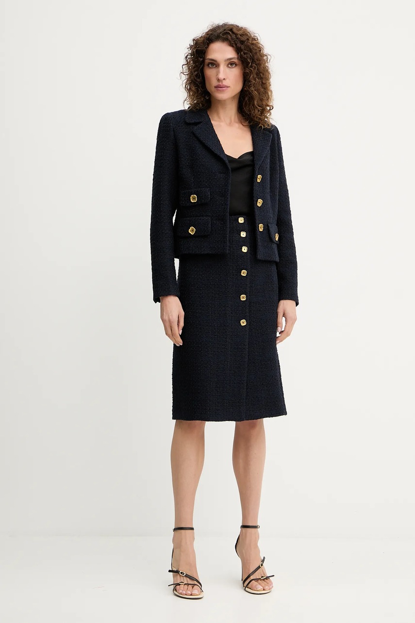 Юбка Luisa Spagnoli цвет синий midi прямая 542280