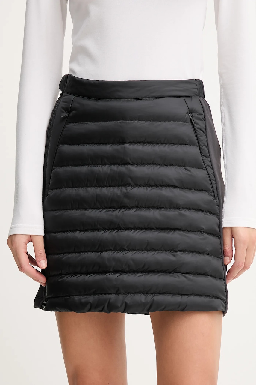 Jack Wolfskin fustă sport ROUTEBURN PRO culoarea negru, mini, drept, A65184