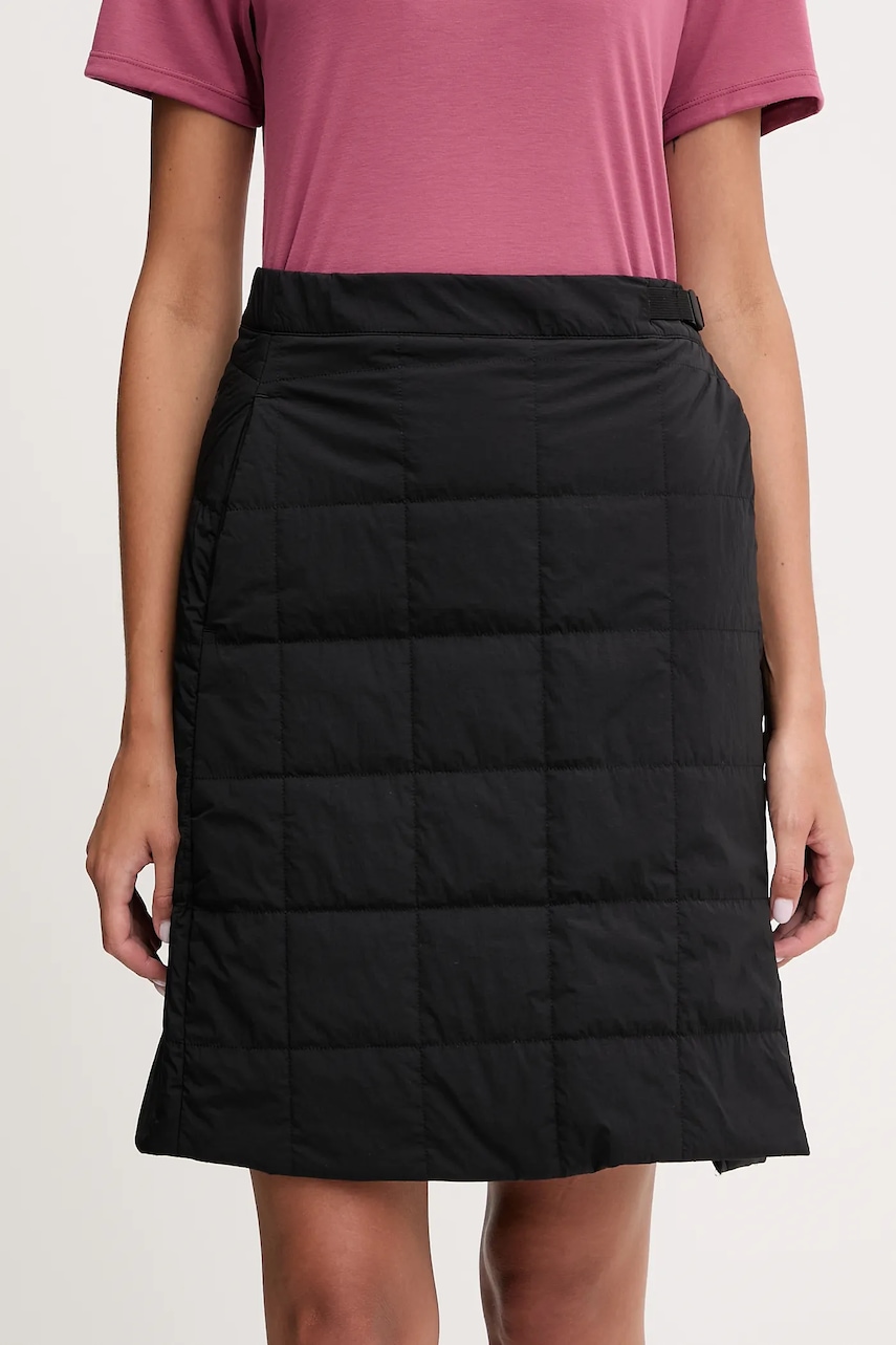 Jack Wolfskin fustă sport WINTERDUNE culoarea negru, mini, drept, A65083