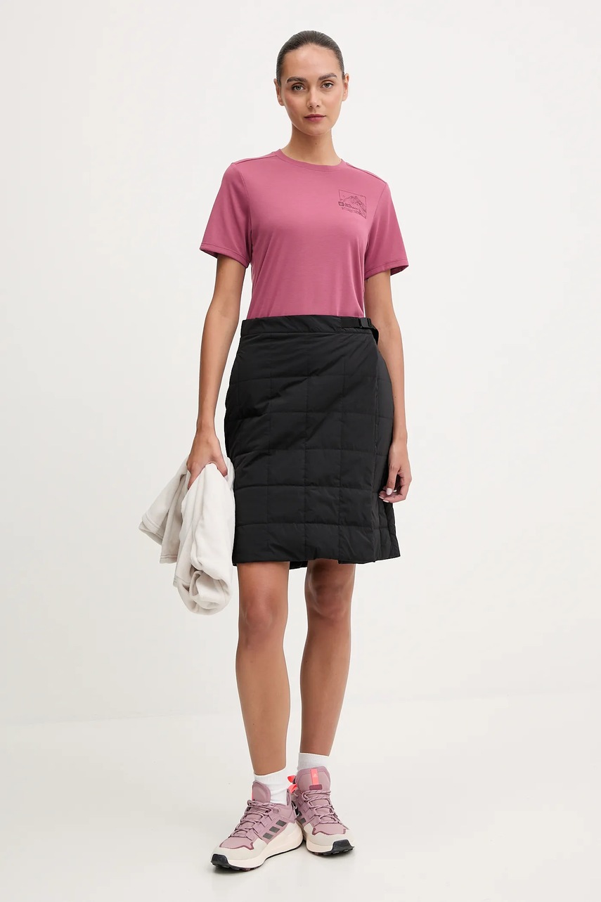 Спортивная юбка Jack Wolfskin WINTERDUNE цвет чёрный mini прямая A65083