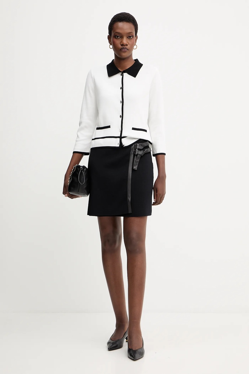 Юбка Liu Jo цвет чёрный mini расклешённая MF5043 MS55N