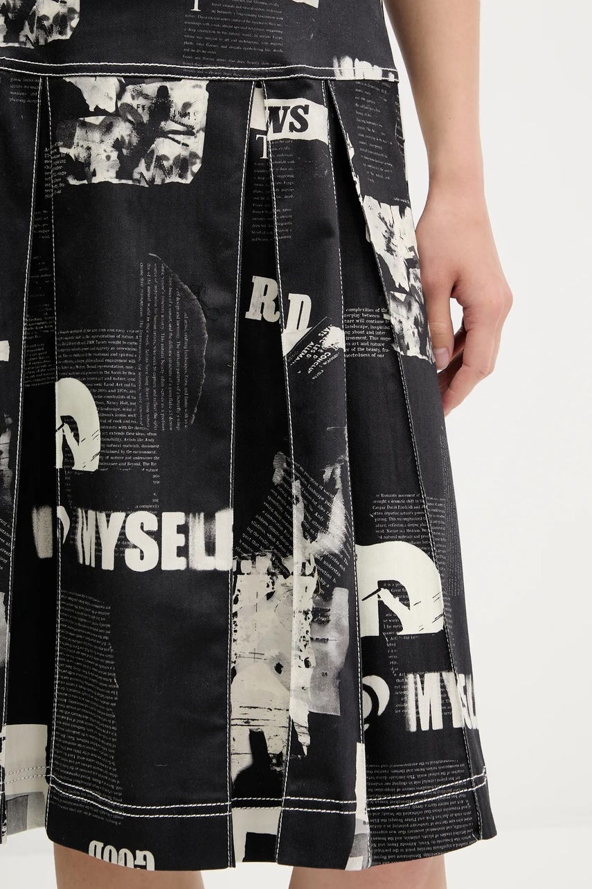 Τζιν φούστα Desigual NEWSPP χρώμα: μαύρο, 25WWFW11 φωτογραφία