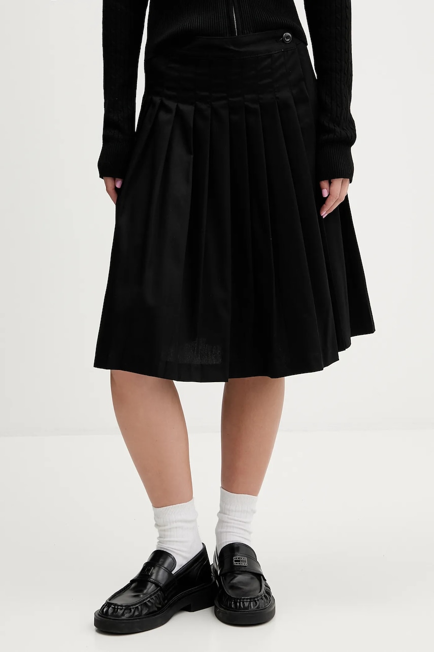 Dickies fustă culoarea negru, mini, evazați, DK0A87PZ