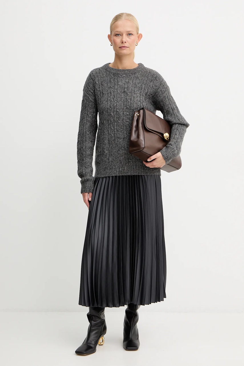 Юбка Marella цвет серый maxi расклешённая 2523106045200