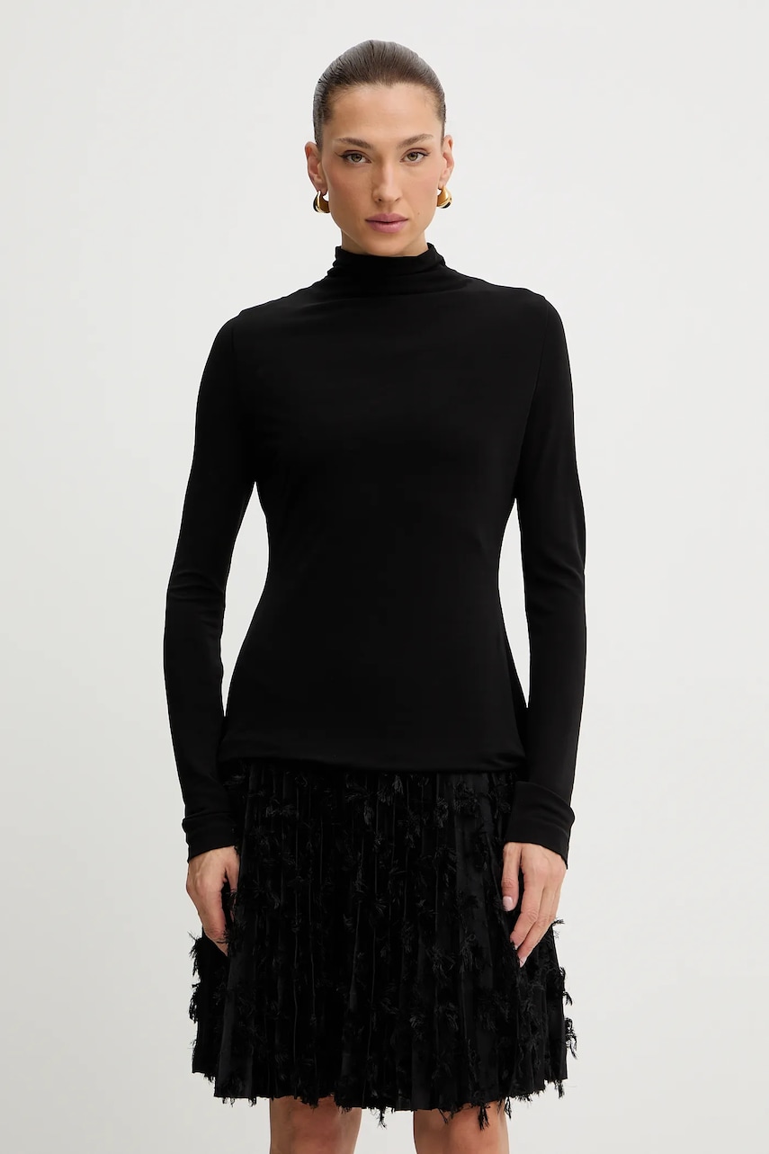 BOSS rochie culoarea negru, mini, evazati, 50548115