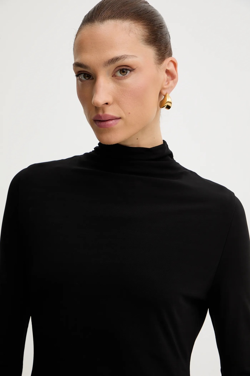 Сукня BOSS колір чорний mini розкльошена 50548115