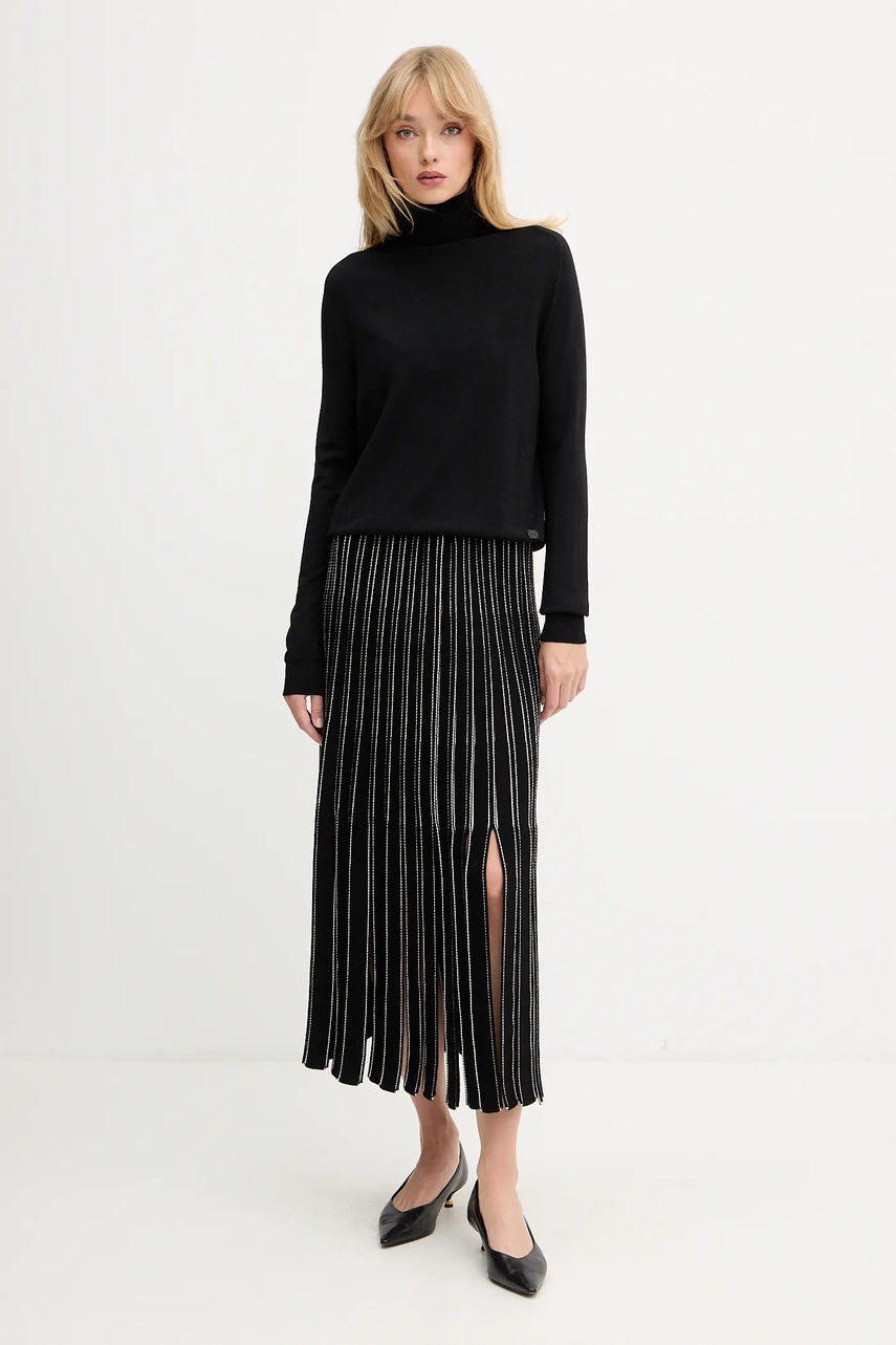 Юбка BOSS цвет чёрный midi расклешённая 50553135 Юбка BOSS цвет чёрный midi расклешённая 50553135