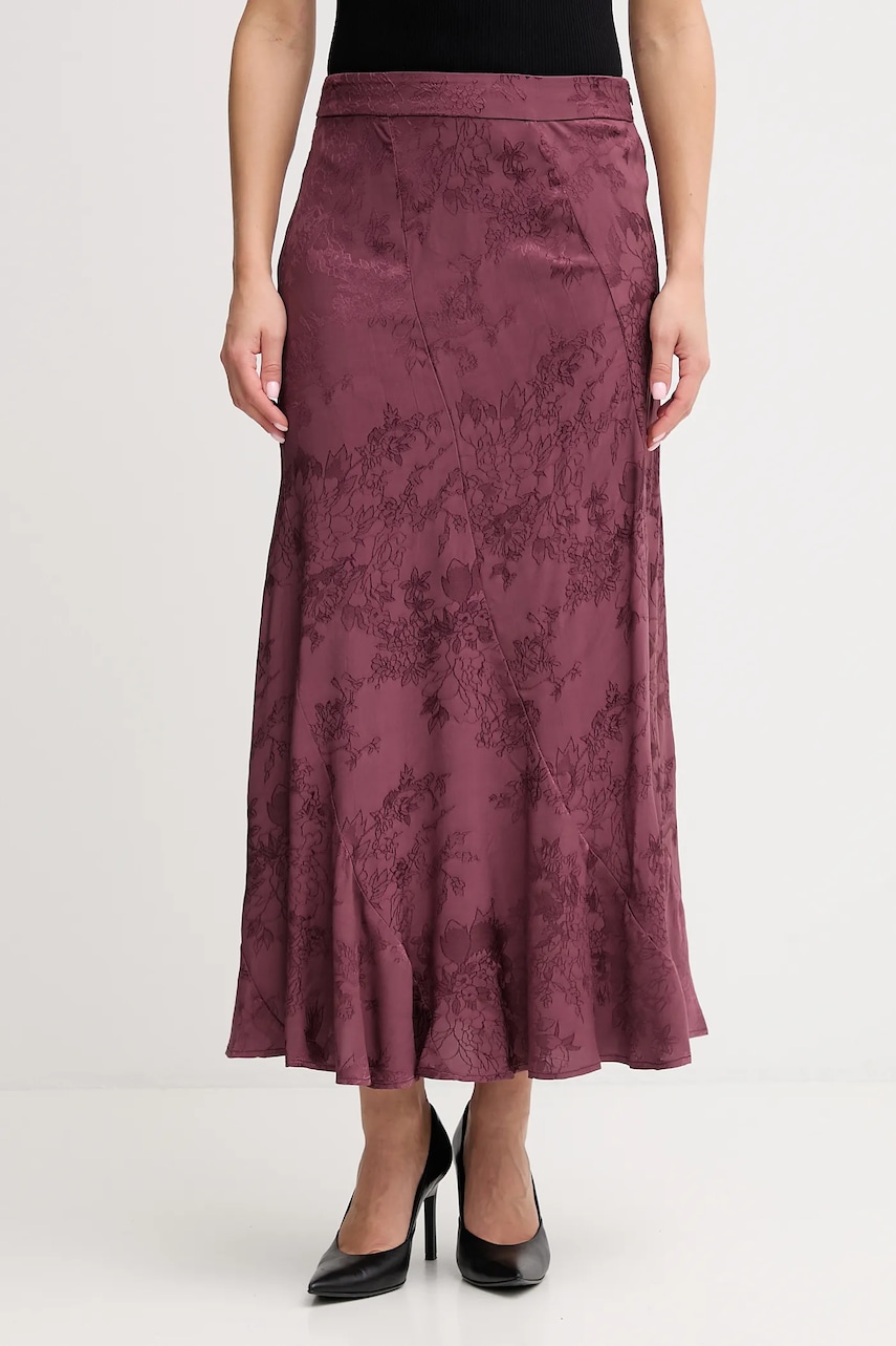 Hoss Intropia fustă culoarea bordo, maxi, evazați, 8422464