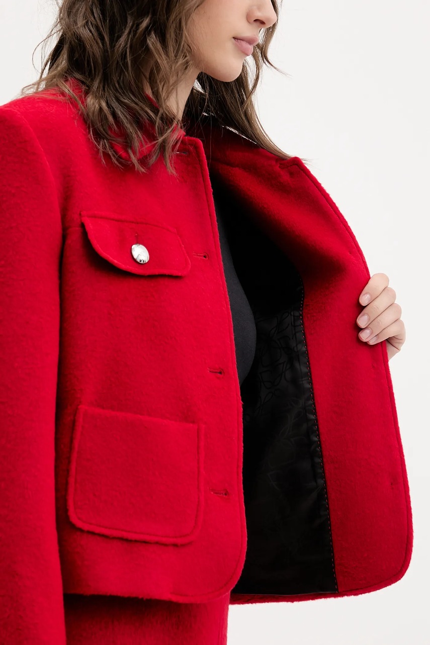 Sukně s příměsí vlny HUGO Ramine (obrázek 5)