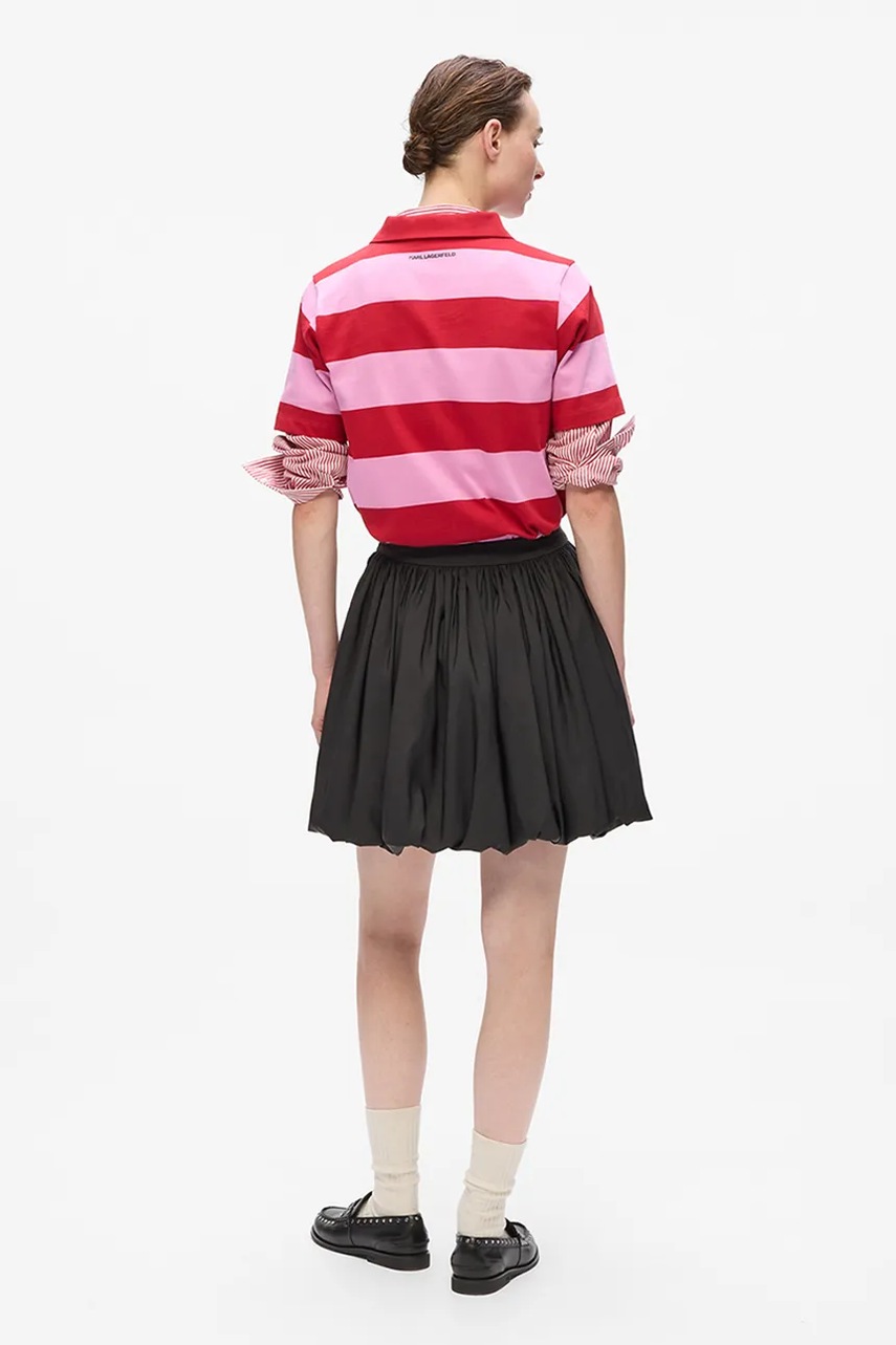 Юбка Karl Lagerfeld цвет чёрный mini расклешённая A4W12025