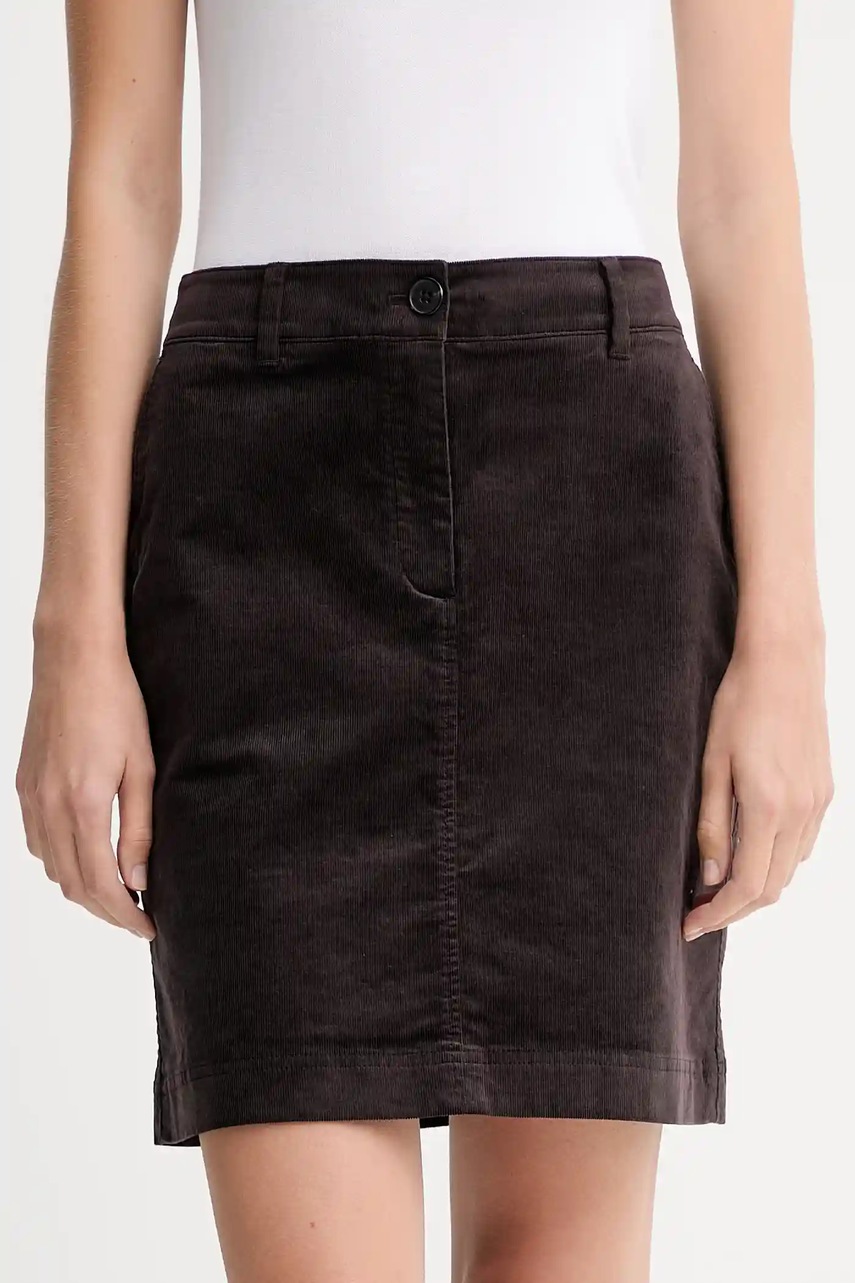 Marc O\'Polo fustă din velur culoarea maro, mini, drept, 508103420087