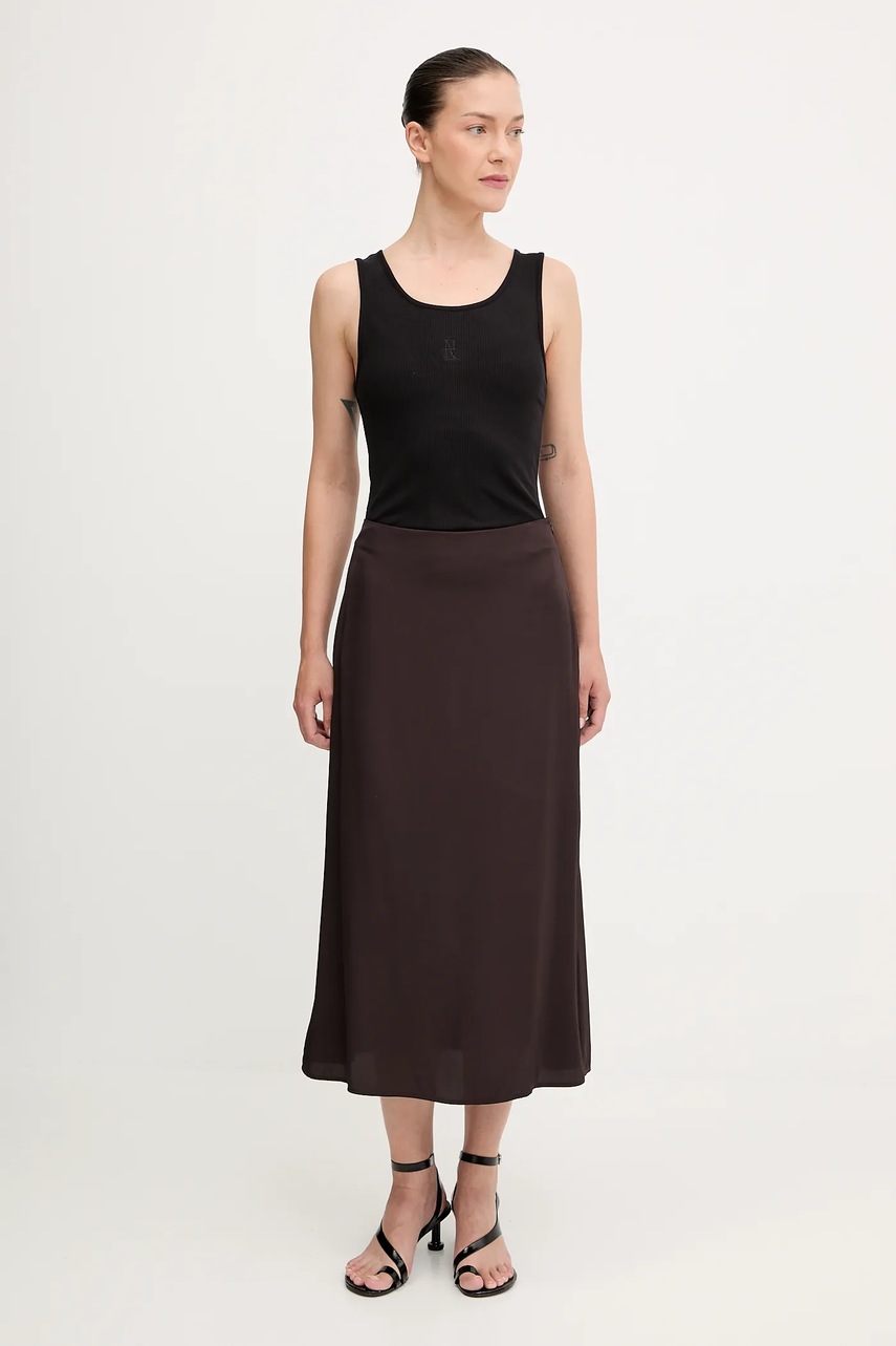 Юбка Marc OPolo цвет коричневый midi расклешённая 508116920109