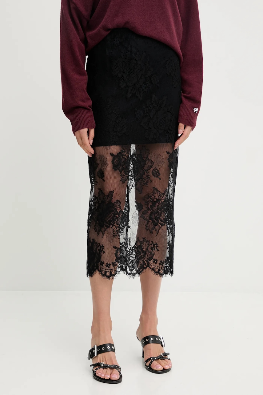 Aniye By fustă culoarea negru, midi, drept, 181291