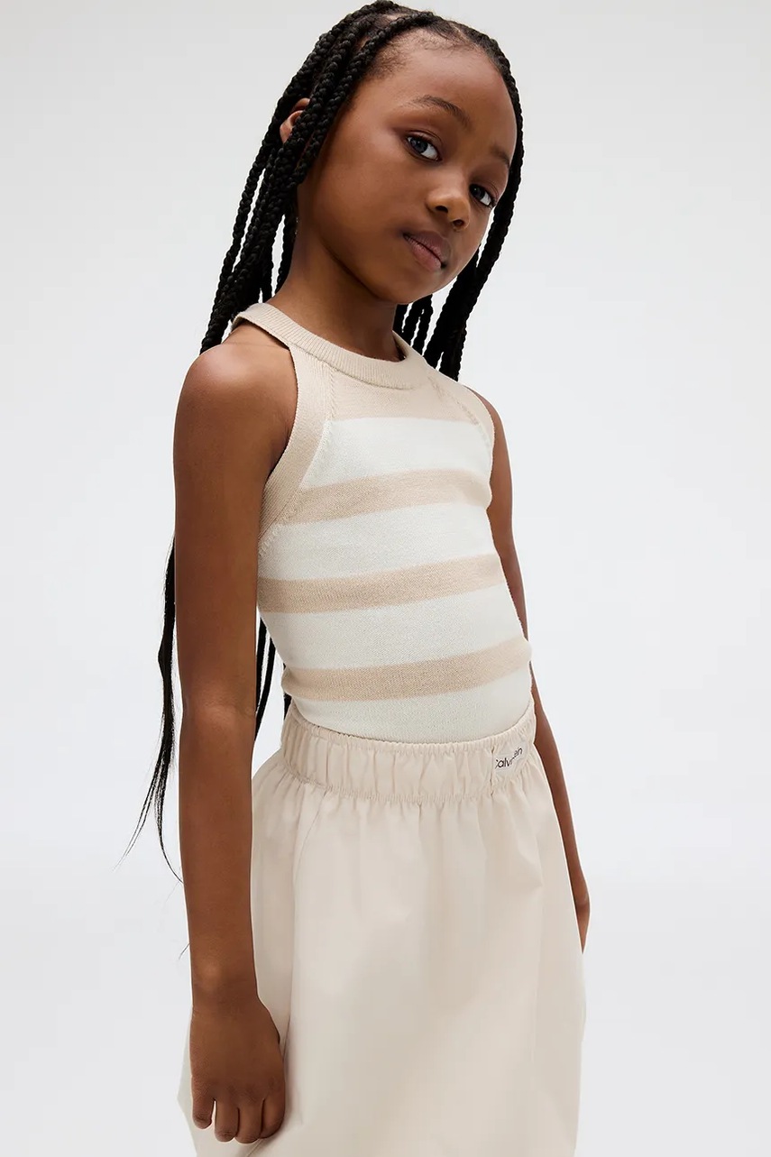 Юбка Calvin Klein Jeans цвет бежевый midi прямая IG0IG02981