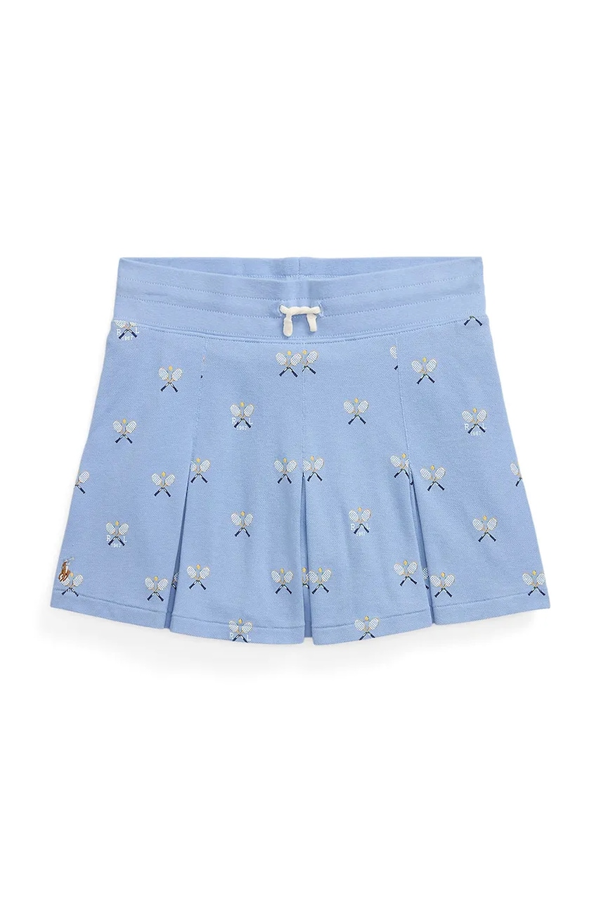 Levně Dětská kalhotová sukně Polo Ralph Lauren modrá barva, mini, áčková, 313975006001