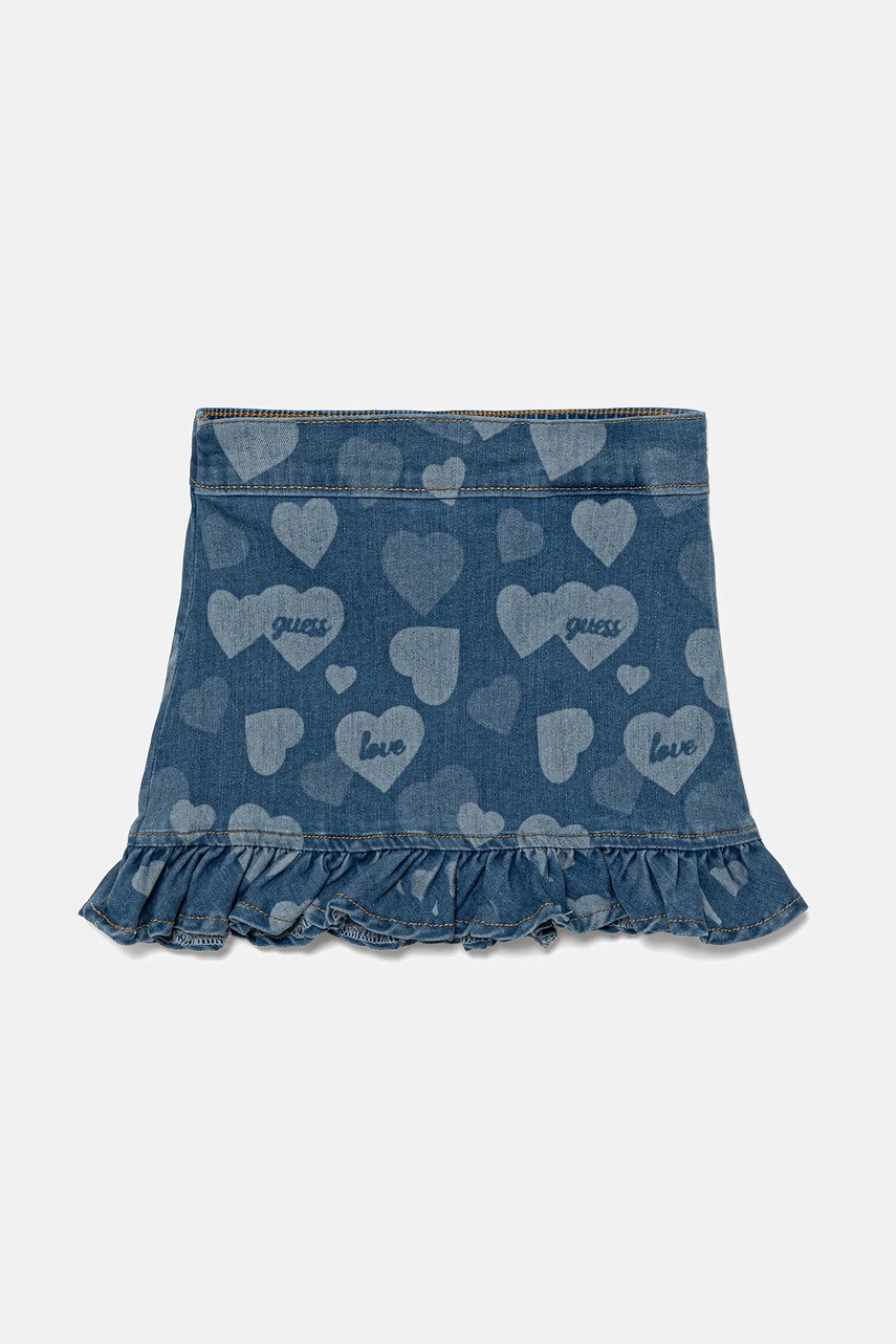 Levně Dětská sukně Guess tmavomodrá barva, mini, K5YD02 D4CA0
