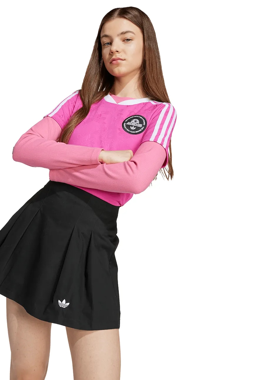 Dievčenská bavlnená sukňa adidas Originals