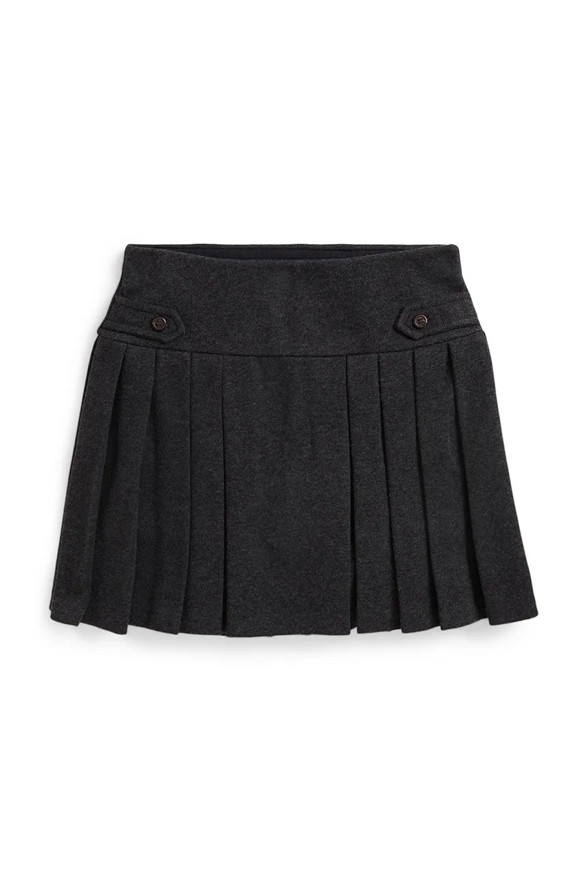 Детская юбка Polo Ralph Lauren цвет серый mini прямая 313979065001 Детская юбка Polo Ralph Lauren цвет серый mini прямая 313979065001