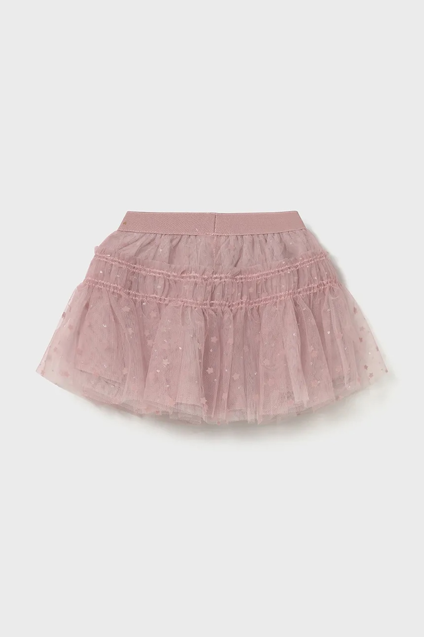 Детская юбка Mayoral цвет розовый mini расклешённая 2901 Детская юбка Mayoral цвет розовый mini расклешённая 2901