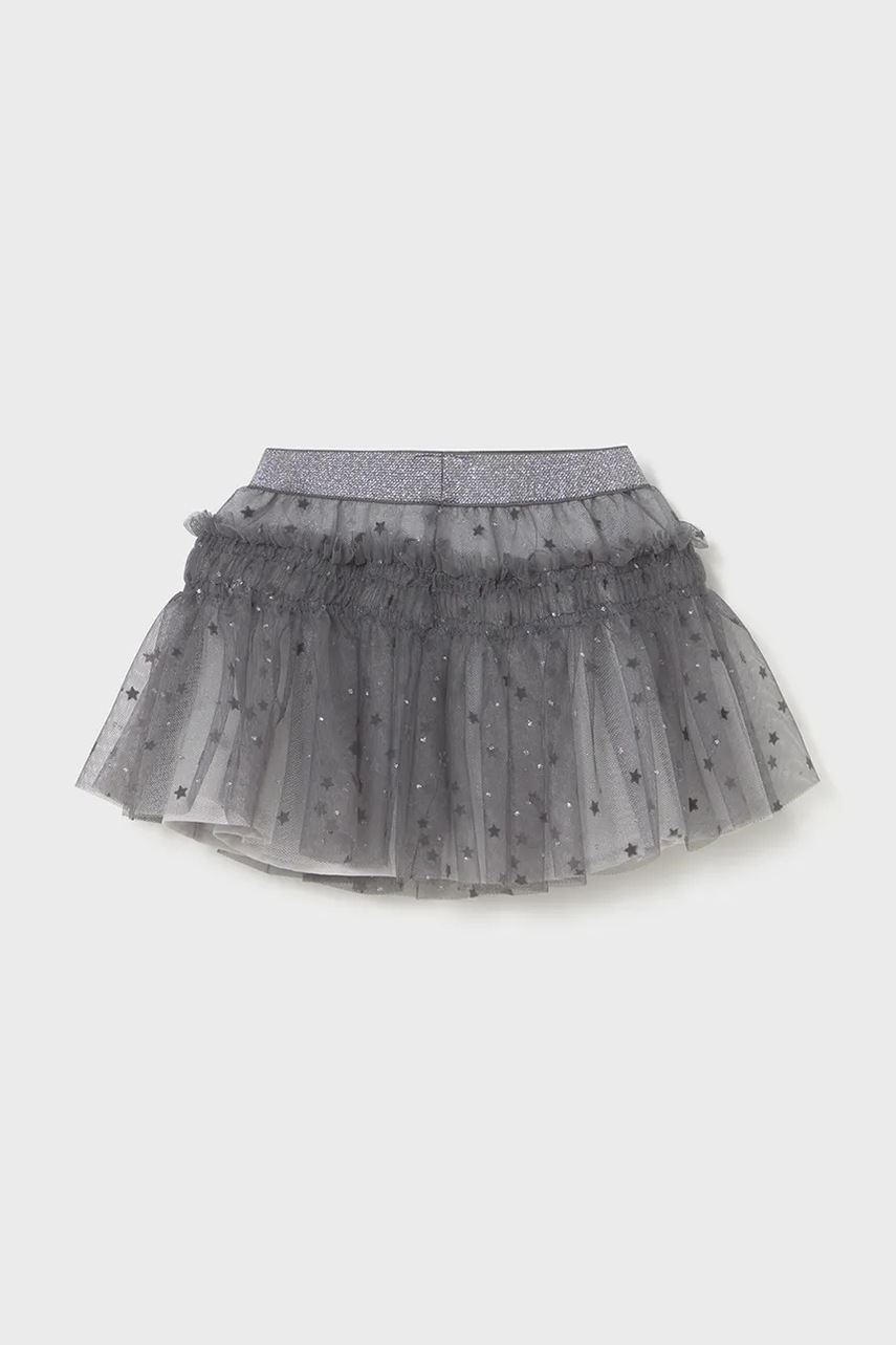 Детская юбка Mayoral цвет серый mini расклешённая 2901