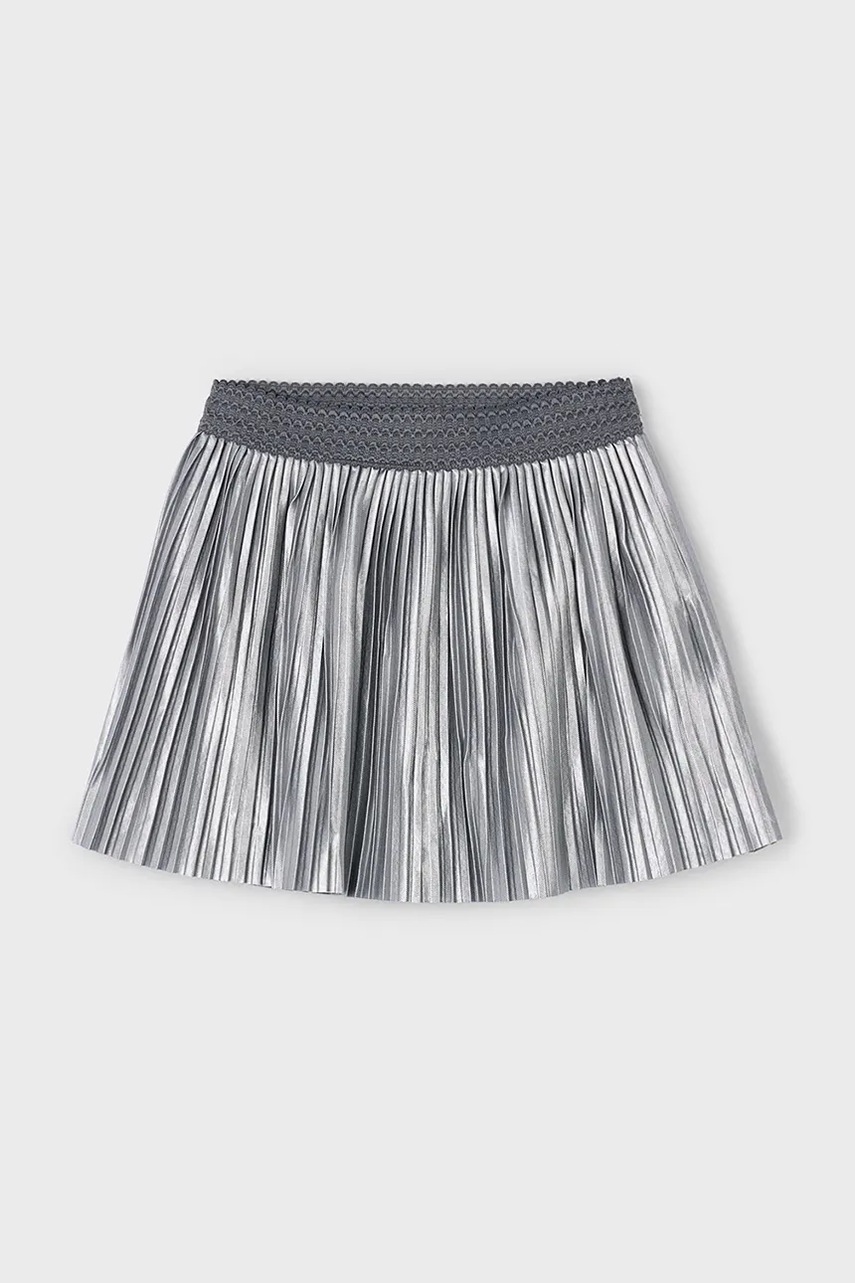 Детская юбка Mayoral цвет серый mini расклешённая 4903