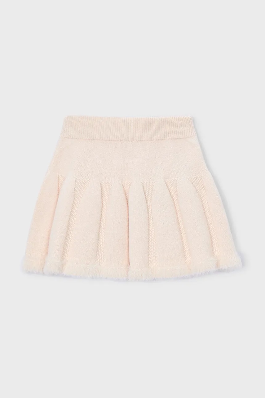 Детская юбка Mayoral цвет бежевый mini расклешённая 4904 Детская юбка Mayoral цвет бежевый mini расклешённая 4904