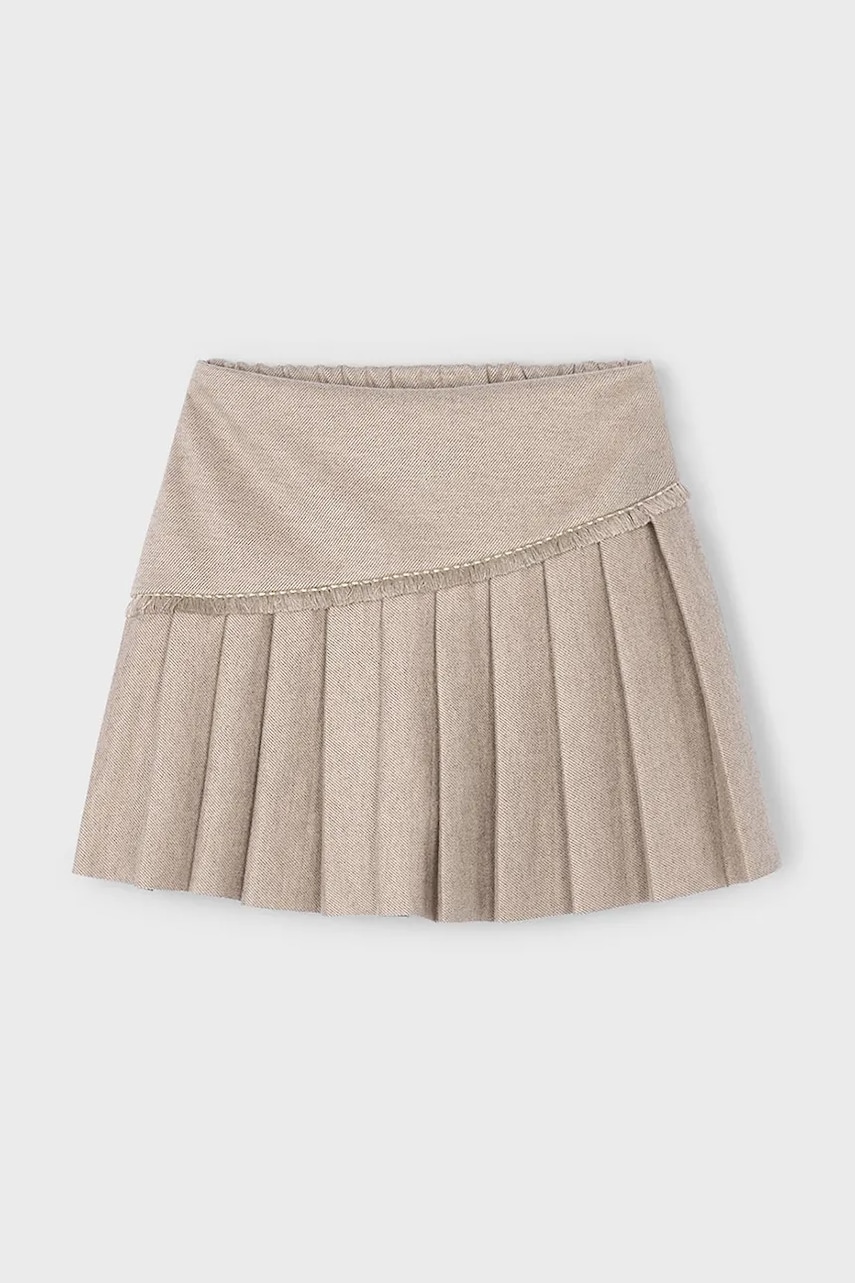 Детская юбка Mayoral цвет коричневый mini прямая 4909