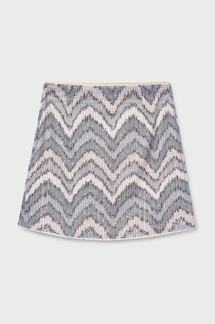 Детская юбка Mayoral цвет серый mini прямая 7903 Детская юбка Mayoral цвет серый mini прямая 7903