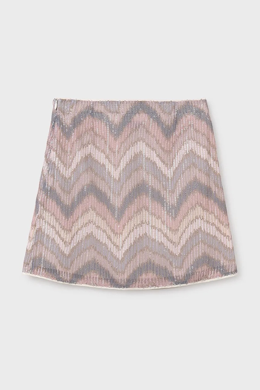 Детская юбка Mayoral цвет бежевый mini прямая 7903