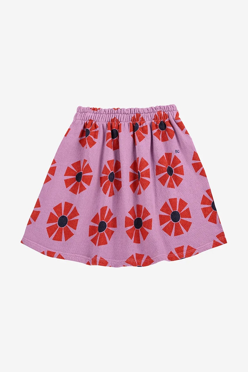 Детская юбка Bobo Choses Kaleidoscope цвет фиолетовый mini расклешённая 225AC101
