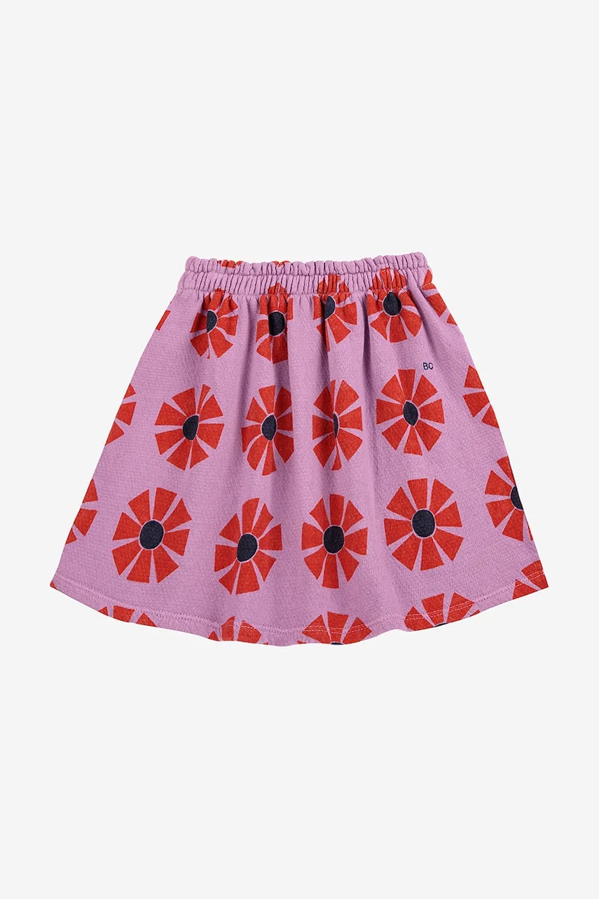 Детская юбка Bobo Choses Kaleidoscope цвет фиолетовый mini расклешённая 225AC101 Детская юбка Bobo Choses Kaleidoscope цвет фиолетовый mini расклешённая 225AC101